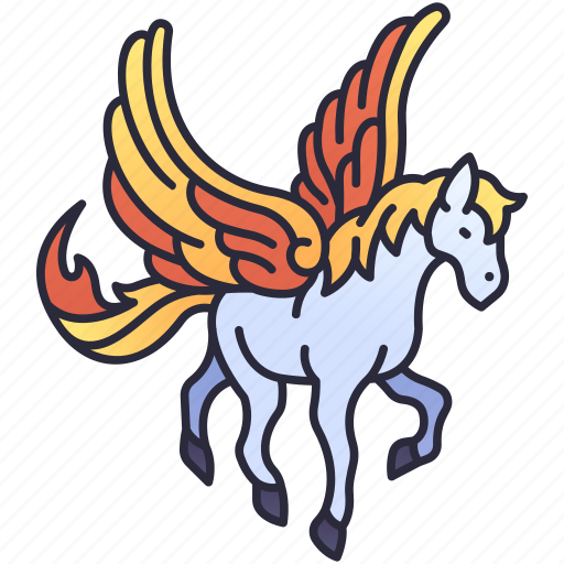 Pegasus, horse, animal, myth, fantasy, wing, mythical icon - Download on Iconfinder
