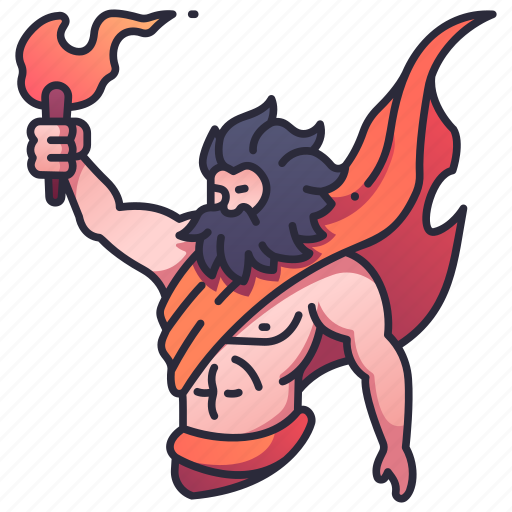 Prometheus, greek, god, mythology, olympus, fire, torch icon - Download on Iconfinder