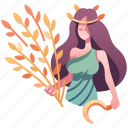 goddess, demeter, ceres, mythology, wheat, harvest, character 
