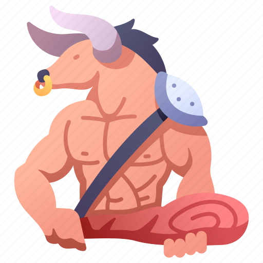 Mythology, minotaur, monster, greek, bull, creature, warrior icon - Download on Iconfinder