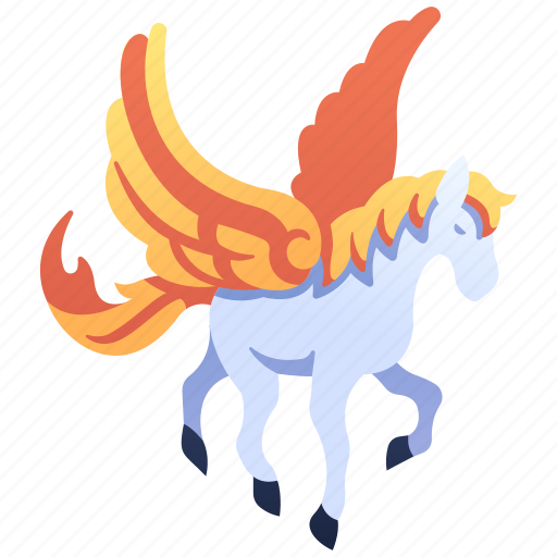 Pegasus, horse, animal, myth, fantasy, winged, mythical icon - Download on Iconfinder