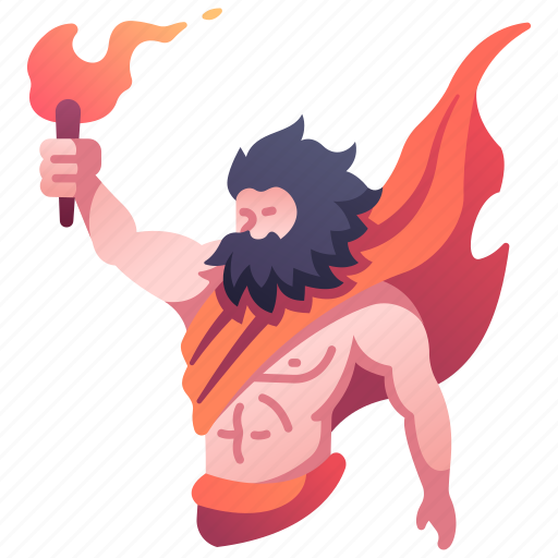 Prometheus, greek, god, mythology, olympus, fire, torch icon - Download on Iconfinder