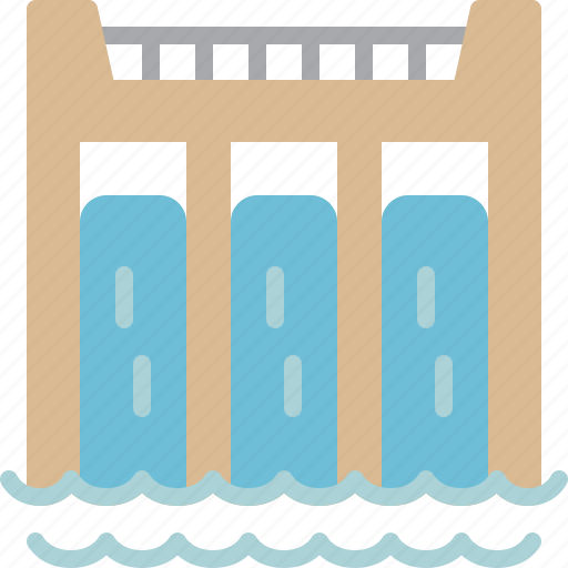 Dam, reservoir, irrigation, hydro, energy, power, water icon - Download on Iconfinder