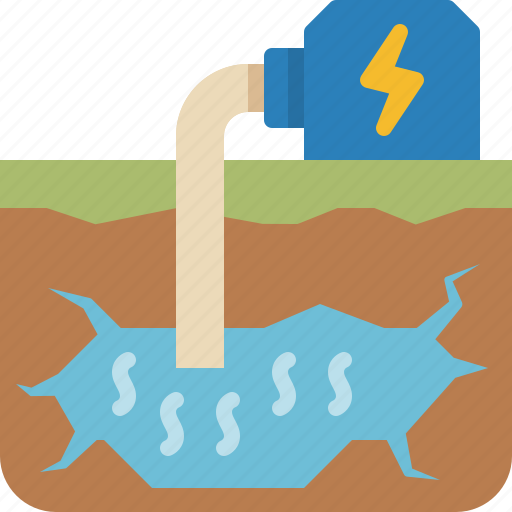 Geothermal, energy, heat, thermal, steam, power, renewable icon - Download on Iconfinder