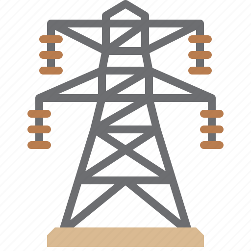 Transmission, tower, electricity, pylon, hydro, electric, line icon - Download on Iconfinder