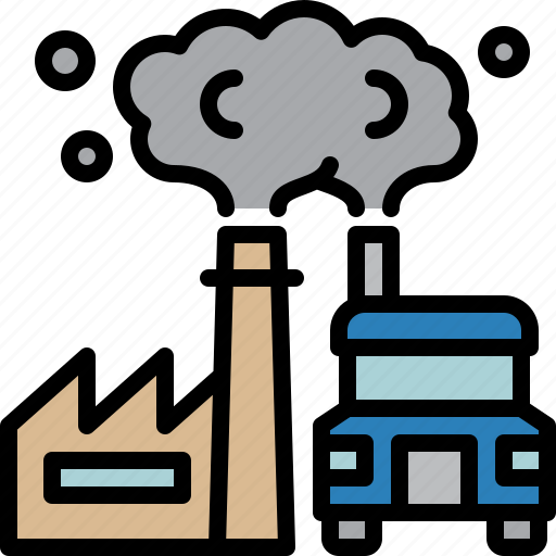 Carbon, dioxide, monoxide, emission, pollution, air, factory icon - Download on Iconfinder