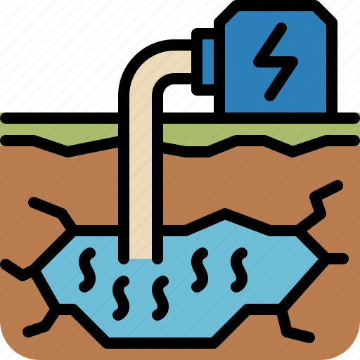 Geothermal, energy, heat, thermal, steam, power, renewable icon - Download on Iconfinder