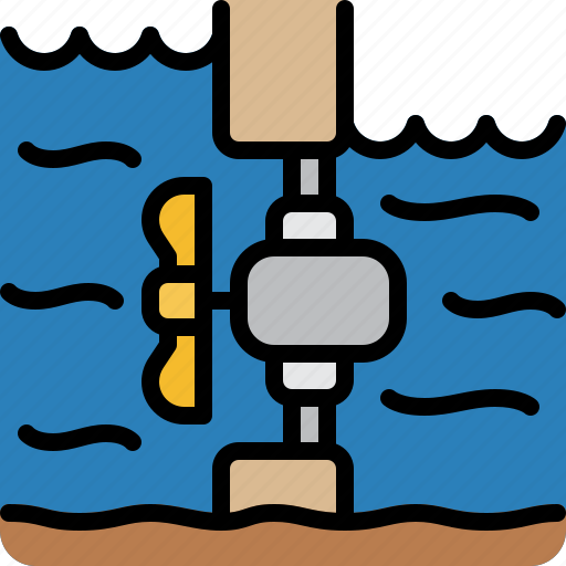 Tidal, energy, power, tide, hydro, converter, wave icon - Download on Iconfinder