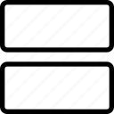 two, horizontal, grid, shape