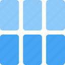 three, column, vertical, grid
