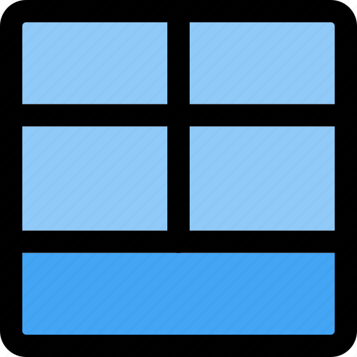 Bottom, bar, layout, grid icon - Download on Iconfinder