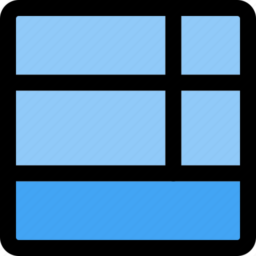 Bottom, sidebar, list, grid icon - Download on Iconfinder