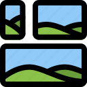 top, left, image, grid