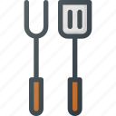 cook, cooking, fork, grill, grilling, spatula, tools