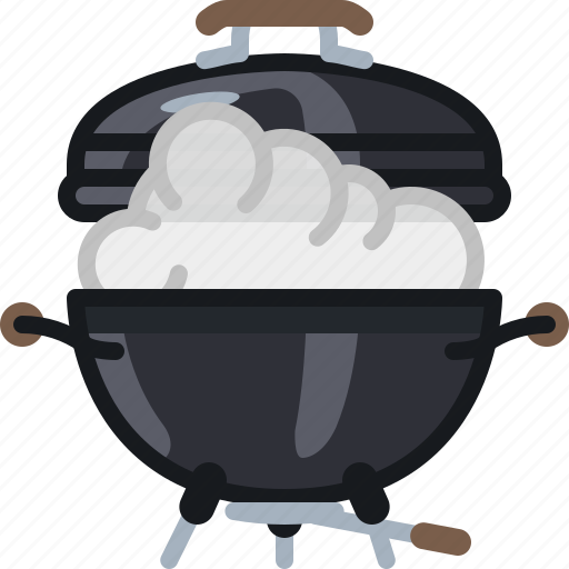 Cooking, grill, lid, smoke, steam, barbecue icon - Download on Iconfinder