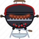 cooking, embers, food, grill, sausage, barbecue