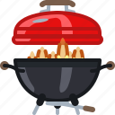 cooking, fire, flames, grill, lid, barbecue
