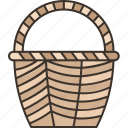 basket, shopping, market, container, carry