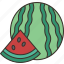 watermelon, fruit, sliced, fresh, juicy 