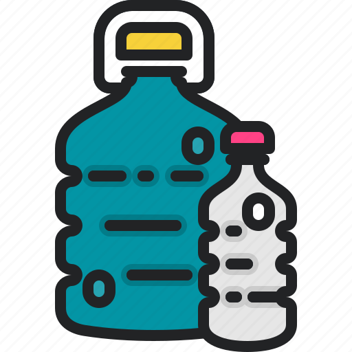 Water, bottle, drink, beverage, grocery, liquid, plastic icon - Download on Iconfinder