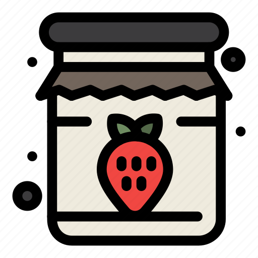 Breakfast, jam, jar, strawberry icon - Download on Iconfinder