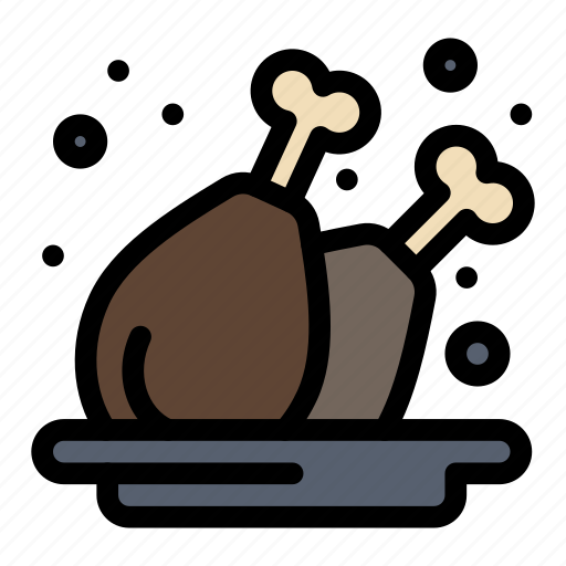 Chicken, leg, meat, plate icon - Download on Iconfinder