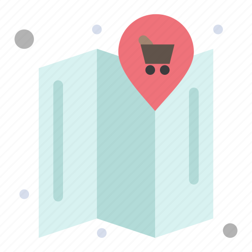 Cart, location, map icon - Download on Iconfinder
