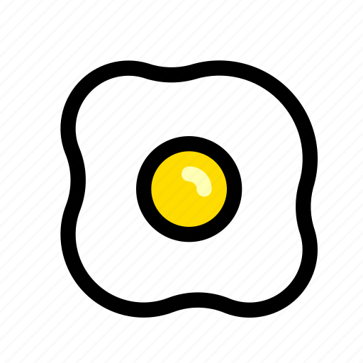 Egg, omelette, fried, breakfast, sunny, side, up icon - Download on Iconfinder
