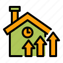 growth, increase, arrow, business, chart, home loan, house, property