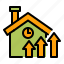 growth, increase, arrow, business, chart, home loan, house, property 