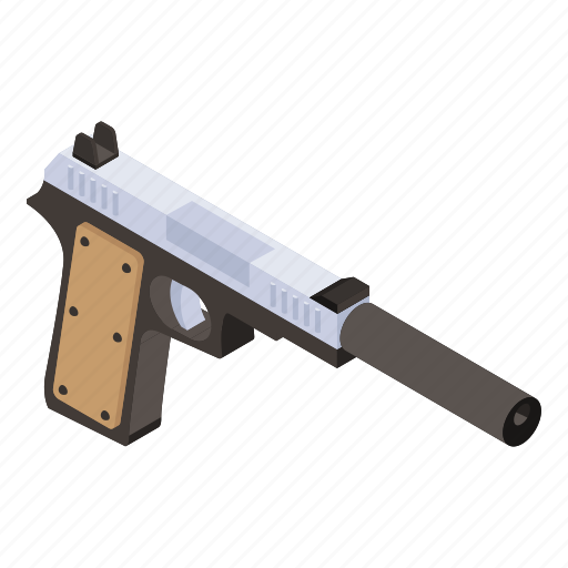Gun, weapon, handgun, gun silencer, firearm icon - Download on Iconfinder
