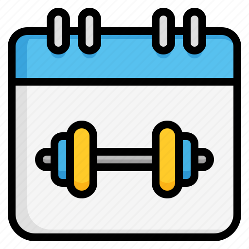 Fitness, gym, sport, calendar, dumbbell, healthy, plan icon - Download on Iconfinder