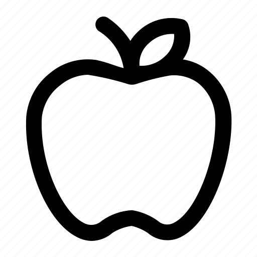 Apple, diet, food, fruit, gym, healthy, line icon - Download on Iconfinder