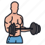 gym, bodybuilding, sport and competion, achievements, competence, sports, bodybuilder, man, weight lifting 