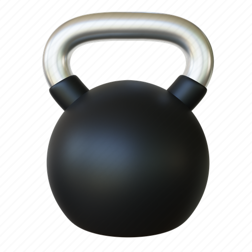 Kettlebell, gym, exercise, fitness, squat, workout, weight 3D illustration - Download on Iconfinder