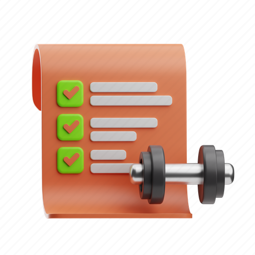 Checklist, task, document, report, menu, file, business 3D illustration - Download on Iconfinder