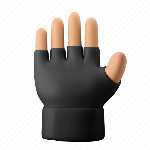 Hand, glove, gym, finger, workout 3D illustration - Download on Iconfinder