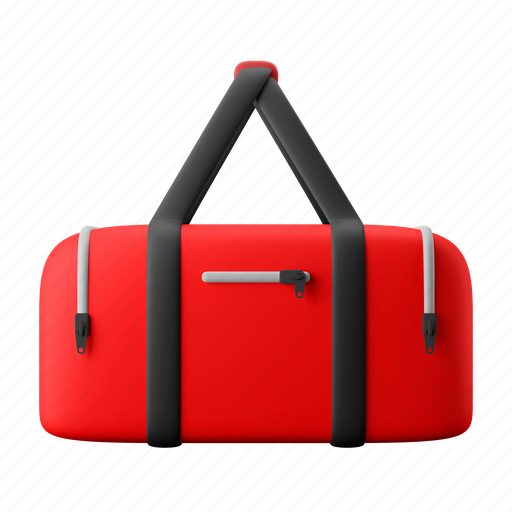 Sport bag, carryall, gym, athlete, baggage 3D illustration - Download on Iconfinder