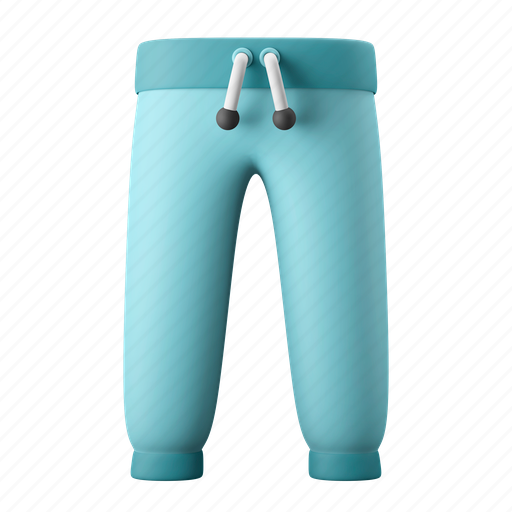 Sweatpants, jogging, pants, sporty 3D illustration - Download on Iconfinder