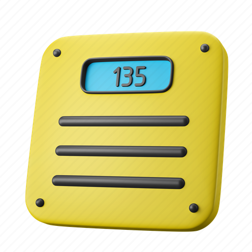 Weight, scale, measure, body 3D illustration - Download on Iconfinder