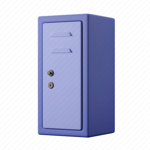 Locker, change room, cabinet, school, storage 3D illustration - Download on Iconfinder