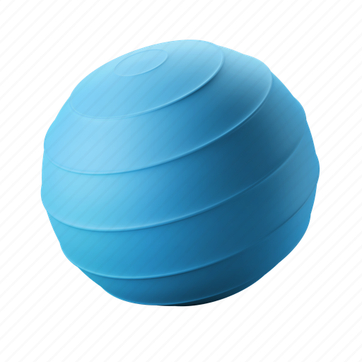 Fitball, yoga, pilates, exercise, balance ball 3D illustration - Download on Iconfinder