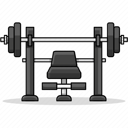Gym, fitness, machine, equipment, workout, barbell, barbell bench icon - Download on Iconfinder