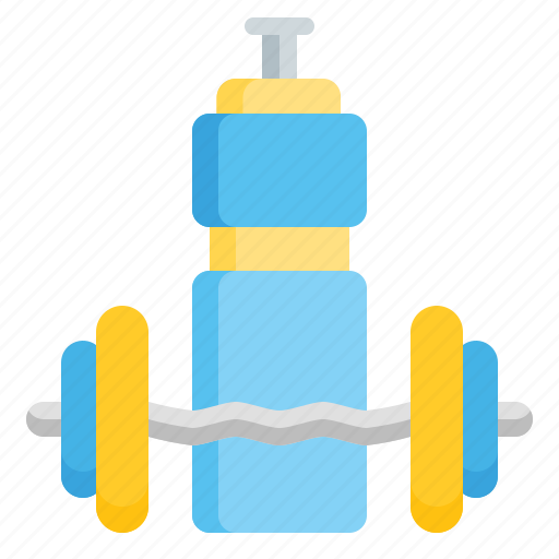 Fitness, gym, sport, bottle, drink, dumbbell icon - Download on Iconfinder