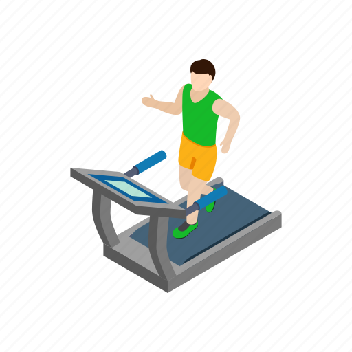 Activity, exercise, isometric, man, running, training, treadmill icon - Download on Iconfinder