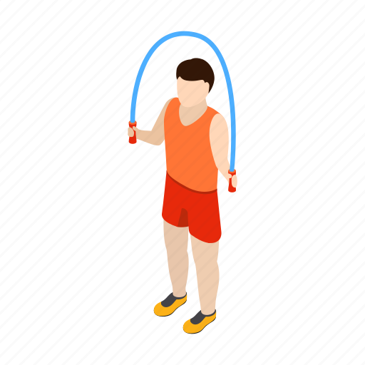 Gym, isometric, jump, jumping, man, rope, skipping icon - Download on Iconfinder