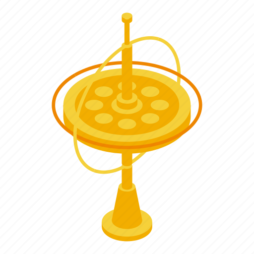 Gold, gyroscope, isometric icon - Download on Iconfinder
