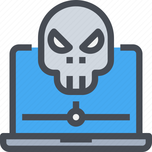 Computer, secure, security, skull, virus icon - Download on Iconfinder