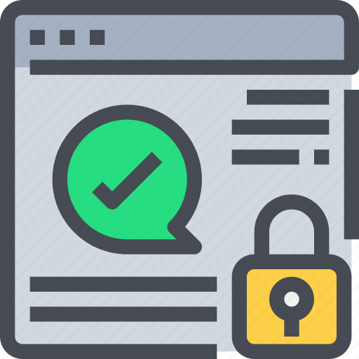 Browser, check, lock, protection, secure, security icon - Download on Iconfinder