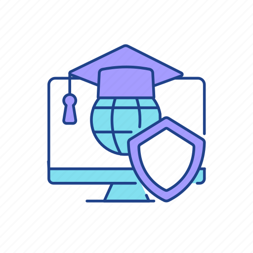 Safe education online, syber safety, internet sources, protection icon - Download on Iconfinder